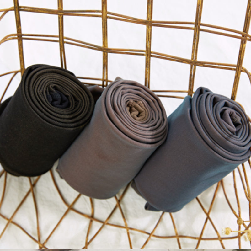 Rolled fleece-lined tights in three shades